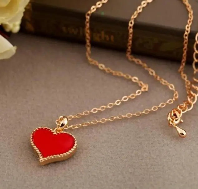 Classic Gothic Tattoo Red Velvet Choker Necklace Red Heart Pendant Necklaces For Women Fashion Jewelry Valentine's Gift N0352