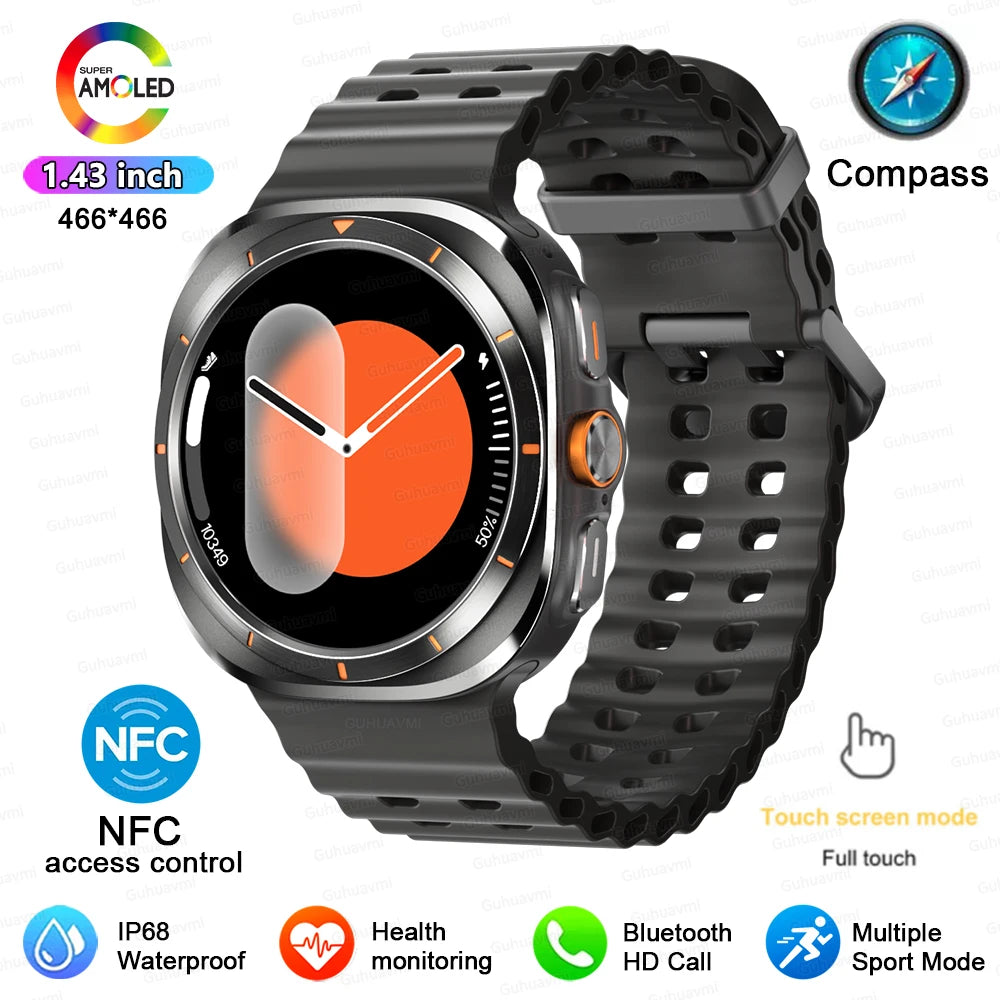 New For Samsung Galaxy Watch 7 Ultra Smart Watch Men women Custom Dial HD AMOLED Voice Call NFC GPS Sport Fitness Watches 2024