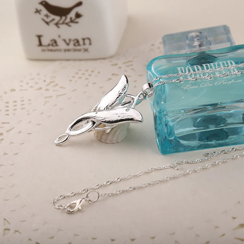 Arwen Evenstar Movie Necklace Silver Color Crystal Pendant Necklaces for Women Girl Party Jewelry Gift Jewelry