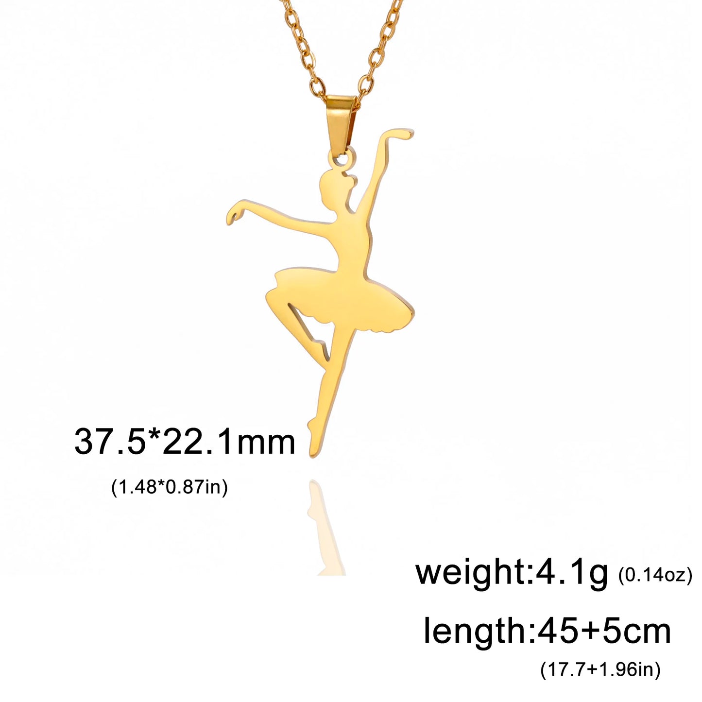 Rhythmic Gymnastics Necklace Women Trend 2025 Gymnast Stainless Steel Jewelry BFF Dancer Girl Sport Accessories Mother Day