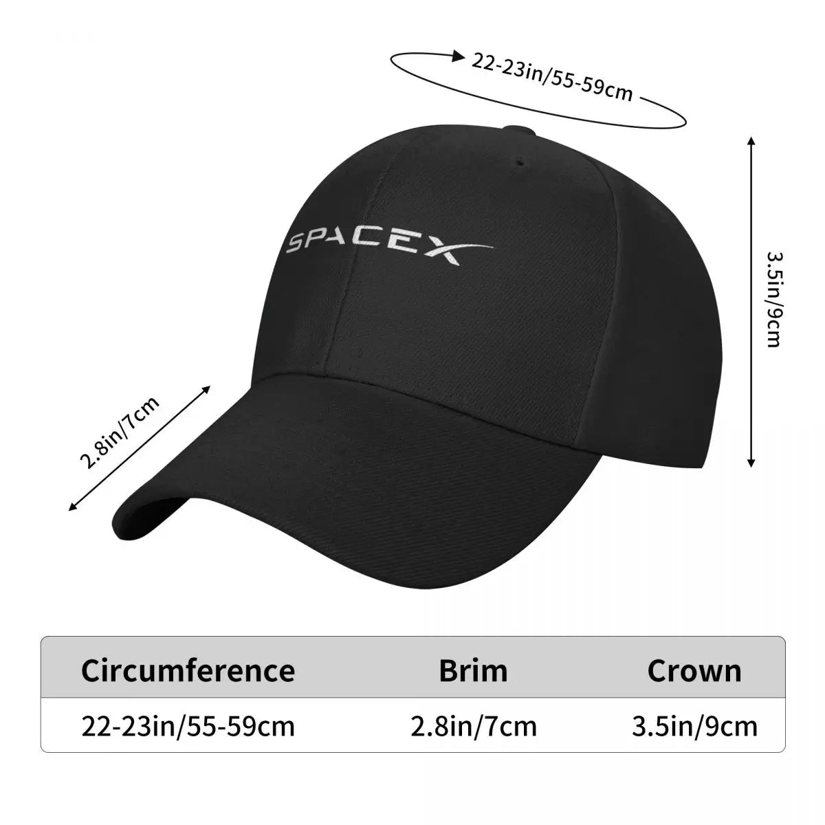 SPACEX SPACE X LOGO Lightweight Cap Male Caps For Men Baseball Cap For Men