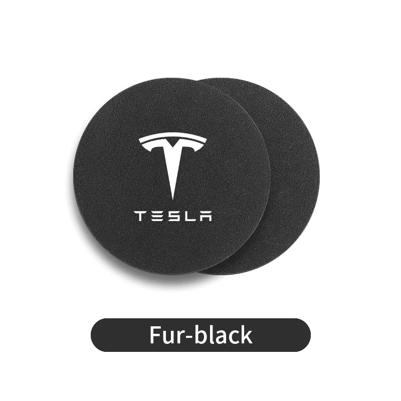 2pcs Car Cup Mat Non-Slip Heat Resistance Waterproof Bottle Pad For Tesla Model Y 3 S X Roadster Bonina