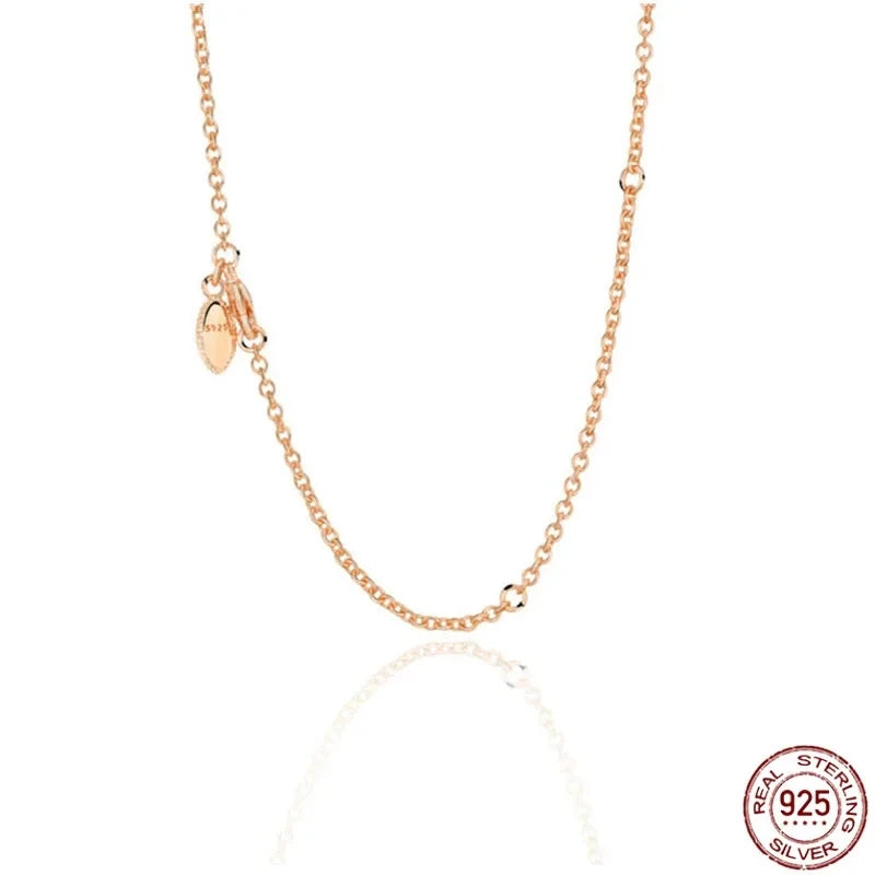 New 925 sterling silver classic dazzling heart-shaped multi circular pendant necklace fits design original charm beaded DIY gift