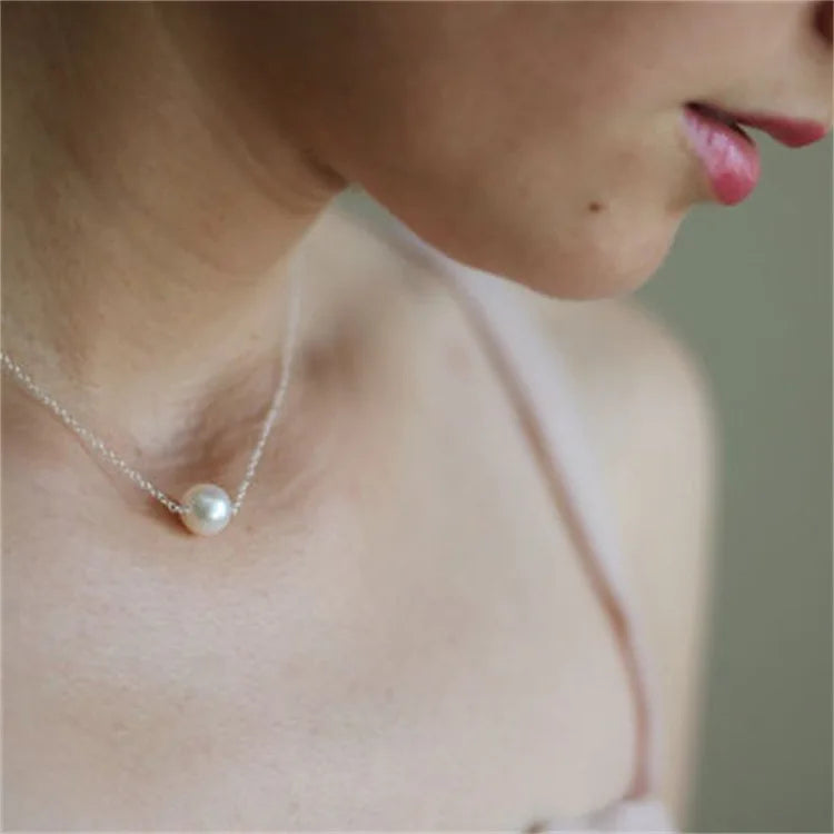 2023 Trend Elegant Jewelry Wedding Big Pearl Necklace For Women Fashion Imitation Pearl Green Rose Color Stone Choker Necklace
