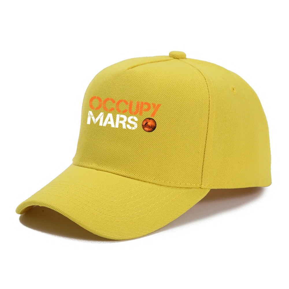 Occupy Mars Baseball Cap Spacex Nasas Men Elon Musk Falcon Heavy 9 Snapback Caps Male Casual Travel Outdoor Sun Hats