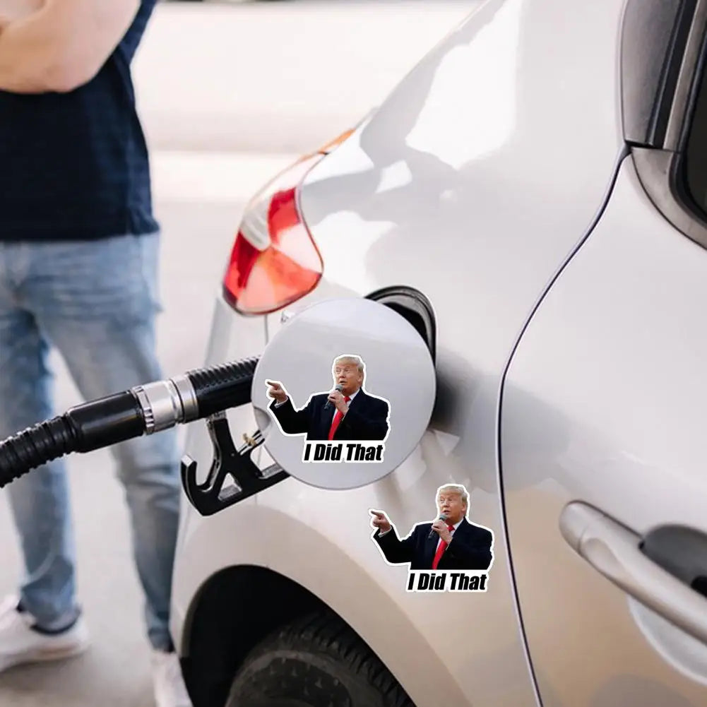 100 Pcs Trump I Did That Stickers Funny Gas Pump Stickers Decal for Cars Windows Trucks Bumpers Laptops Sticker