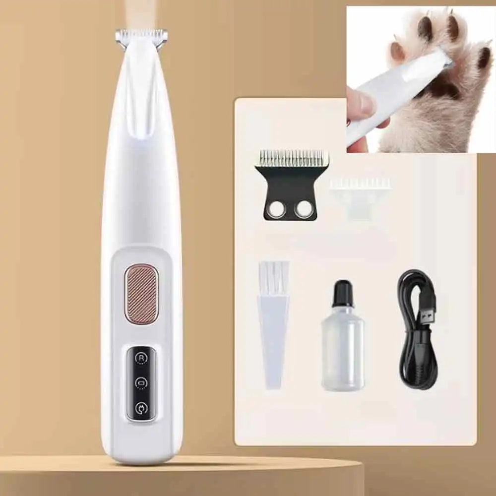 Dog Paw Trimmer with LED Light Fully Waterproof Pet Hair with LED Display Dog Clippers for Grooming 18mm Widen Blade pet items