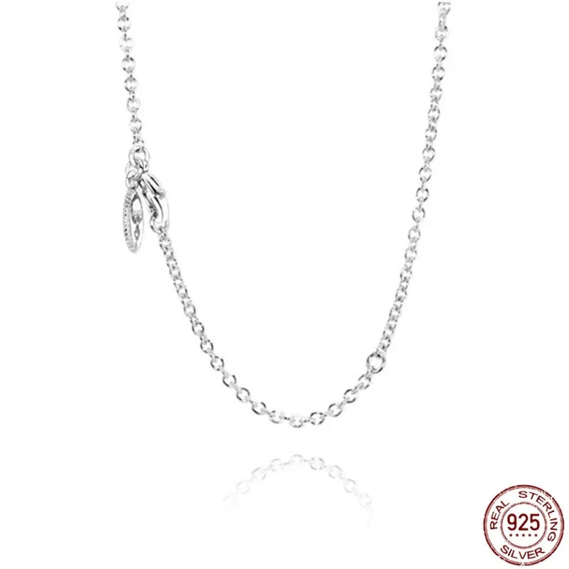 New 925 sterling silver classic dazzling heart-shaped multi circular pendant necklace fits design original charm beaded DIY gift