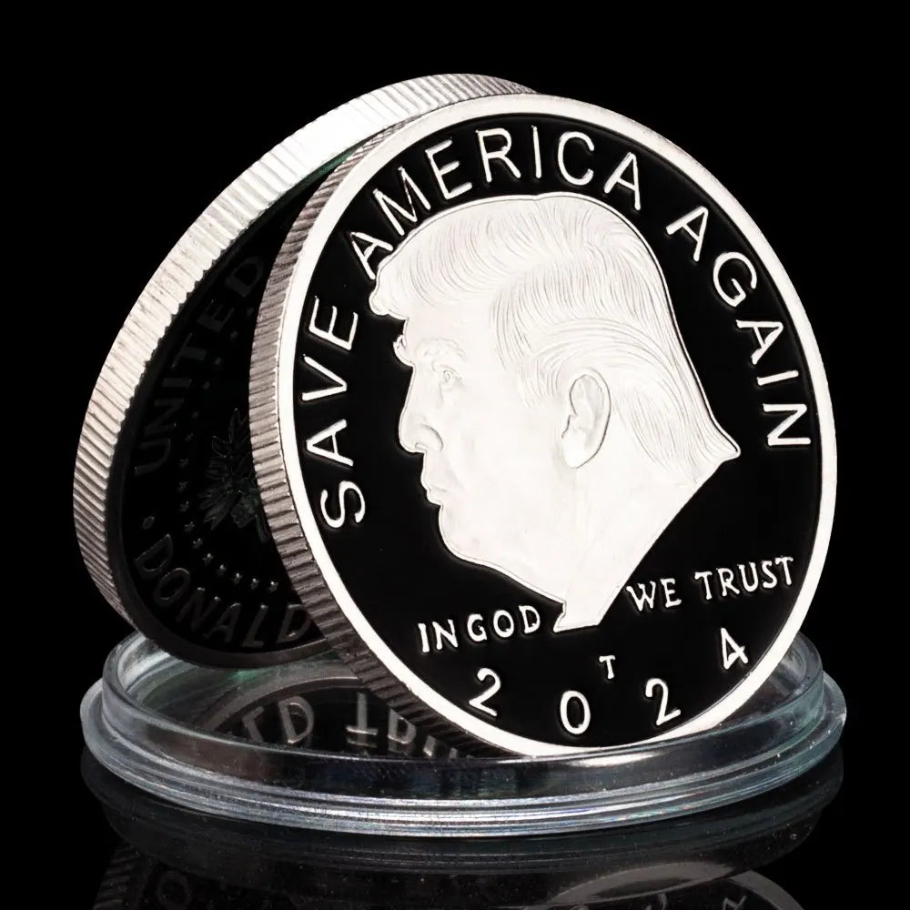 President of America Donald Trump 2024 Souvenir Coin Save America Again Trump Supporters Challenge Coin Gold Plated Coins gift