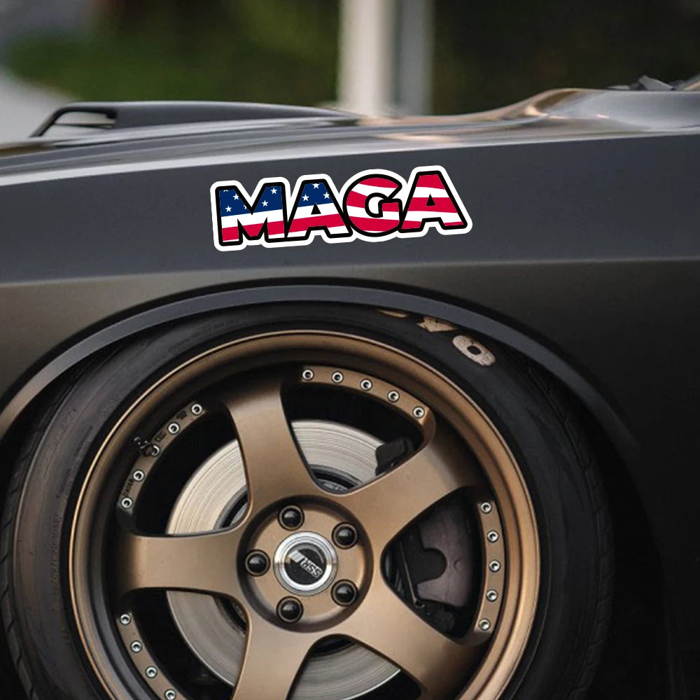 15x4.2cm MAGA USA Flag Trump Make American Great Again Car Sticker Window Wall Laptop DIY PVC Vinyl Decor Decal Auto Accessories