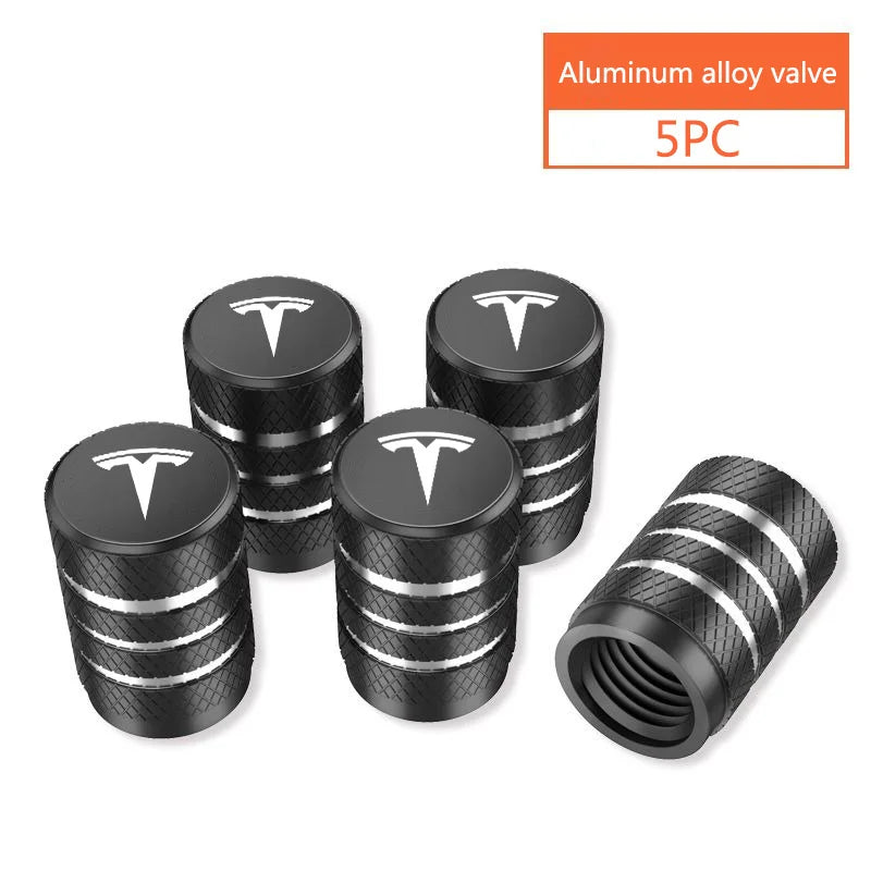 5PCS High Quality Car Automobile Wheel Tire Valve Cap decorative Accessories For Tesla Model 3 Model S X Model Y Roadster SpaceX