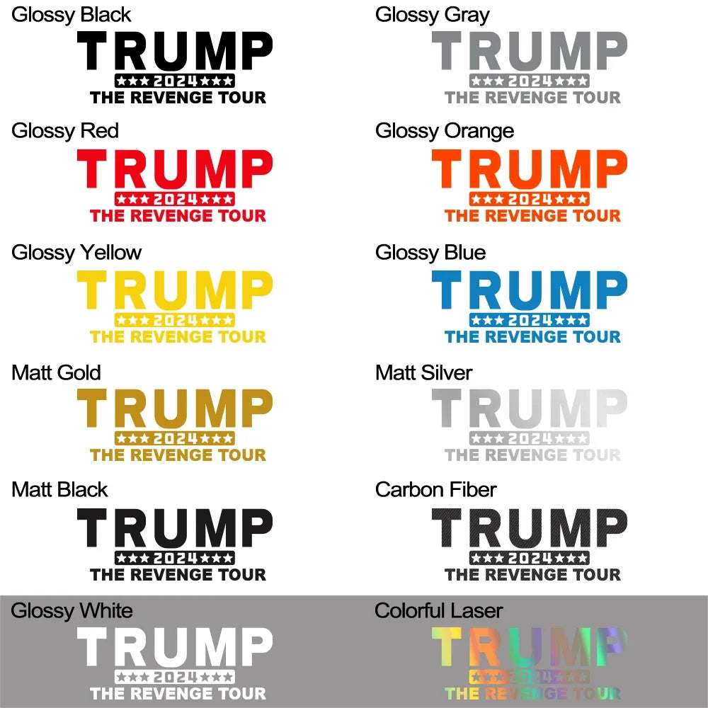 Trump 2024 USA American President Car Stickers Pickup Truck Rear Window Windshield Decor Decal Vinyl Decoration Auto Accessories