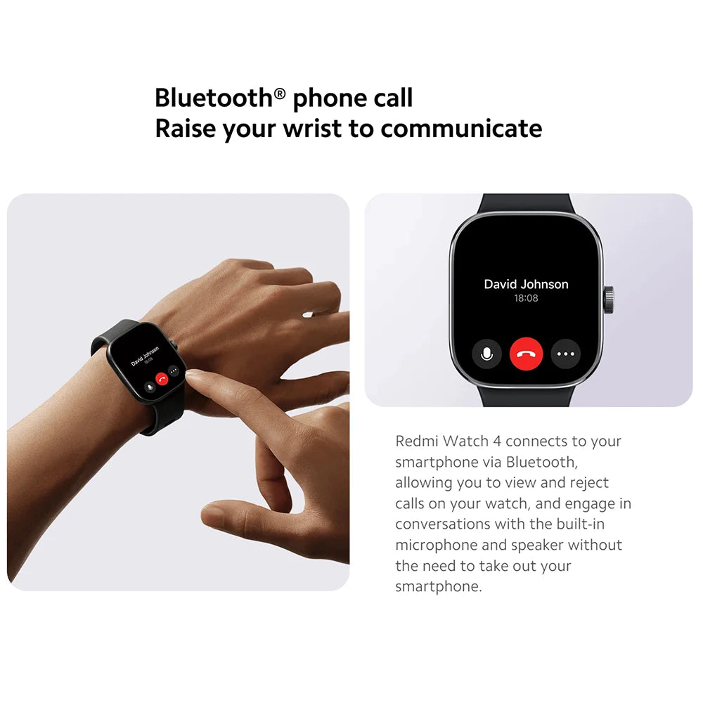 Global Version Xiaomi Redmi Watch 4 Smart Watch Ultra Large 1.97'' AMOLED Display 20 Days Battery Life Bluetooth Phone Call
