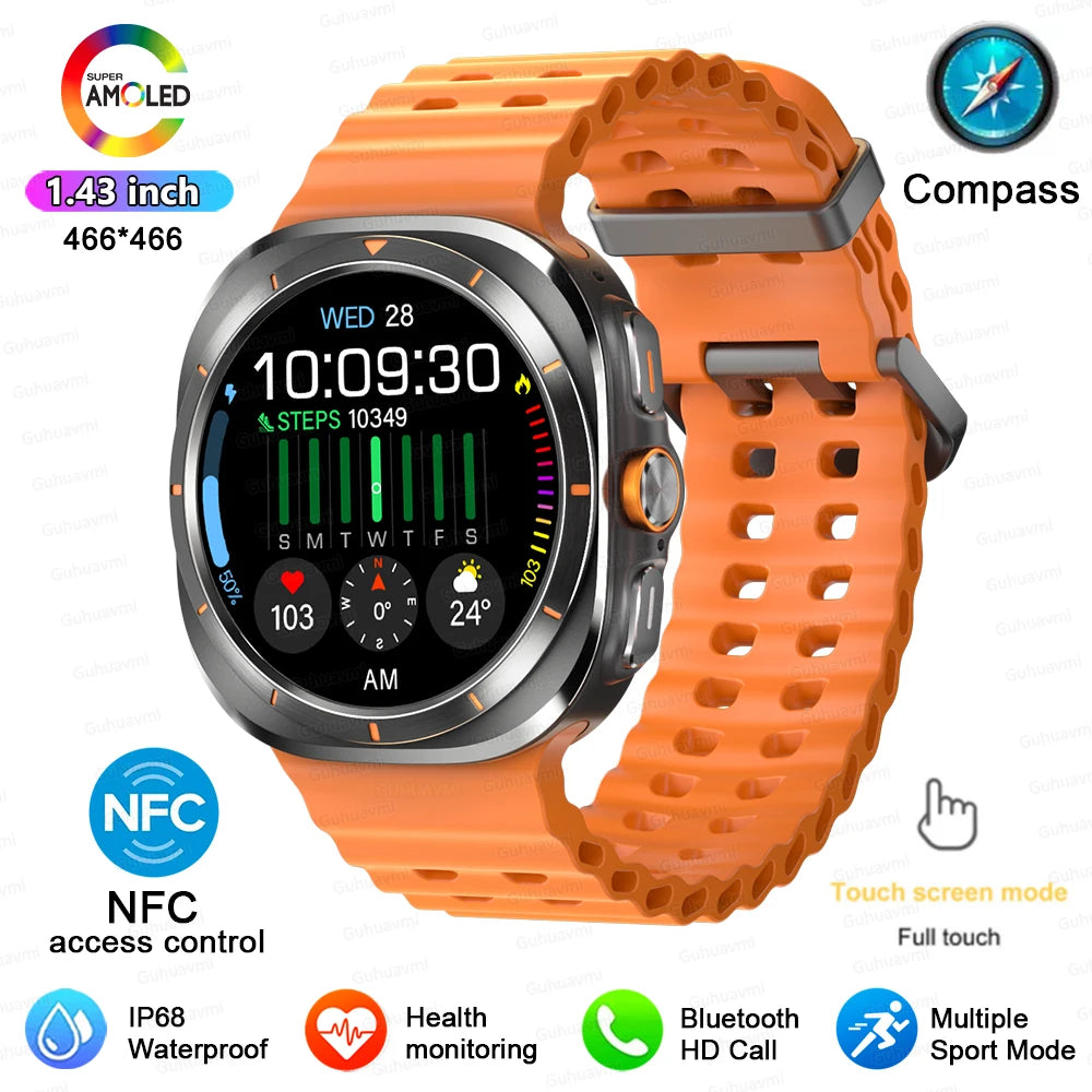 New For Samsung Galaxy Watch 7 Ultra Smart Watch Men women Custom Dial HD AMOLED Voice Call NFC GPS Sport Fitness Watches 2024