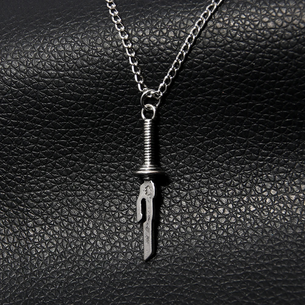 Anime Jujutsu Kaisen Fushiguro Toji Sword Necklace Spear of Tianri Knife Pendant Cosplay Necklaces For Unisex Choker Jewelry