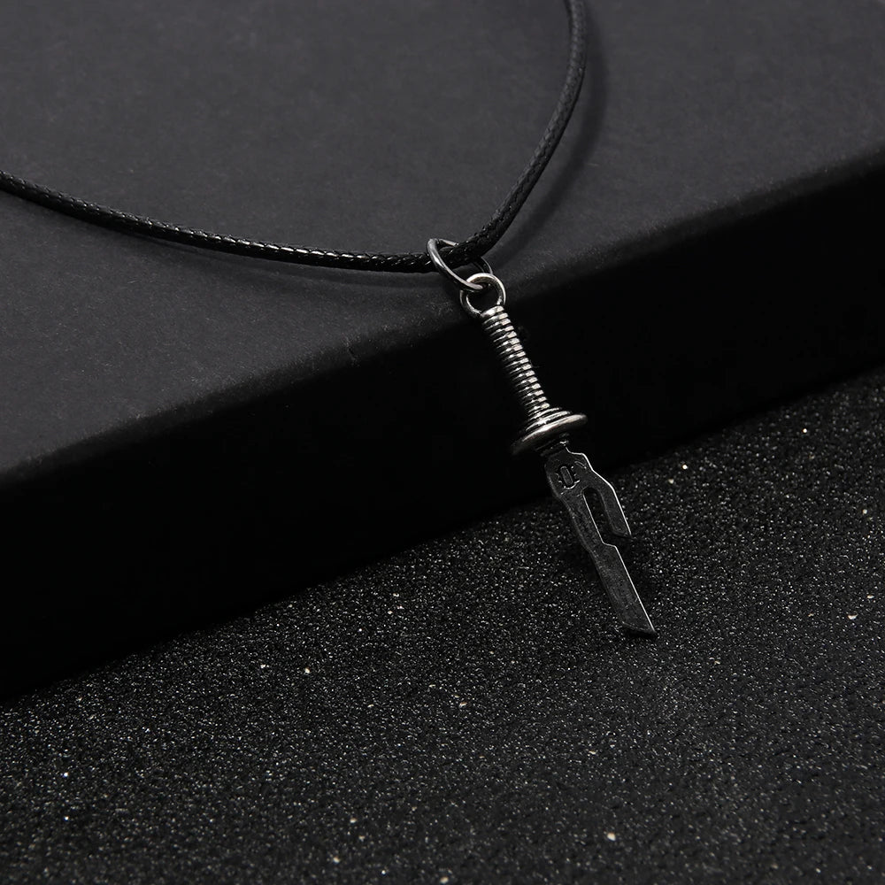 Anime Jujutsu Kaisen Fushiguro Toji Sword Necklace Spear of Tianri Knife Pendant Cosplay Necklaces For Unisex Choker Jewelry