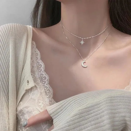 2024 New Women's Pearl Necklace Kpop Gold Color Beads Pendant Necklaces Goth Double Layer Chain Choker for Women Fashion Jewelry