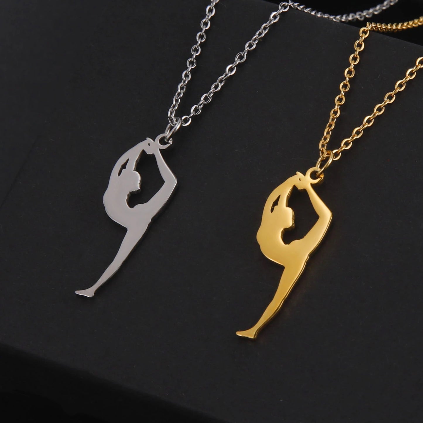 Rhythmic Gymnastics Necklace Women Trend 2025 Gymnast Stainless Steel Jewelry BFF Dancer Girl Sport Accessories Mother Day