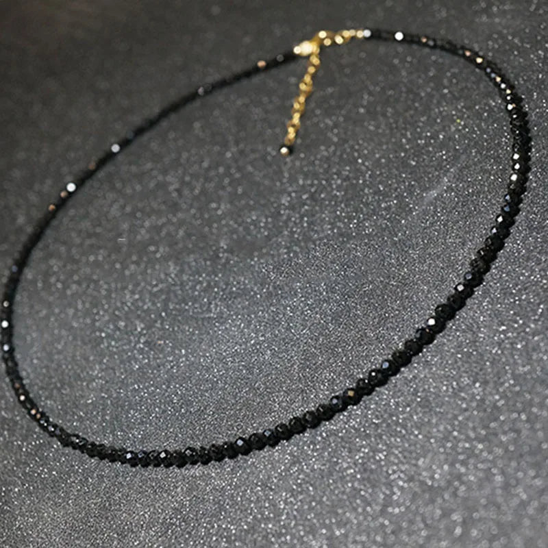 Fashion Brand Simple Black Beads Short Necklace Female Jewelry Women Choker s Bijoux Femme Ladies Party 2024