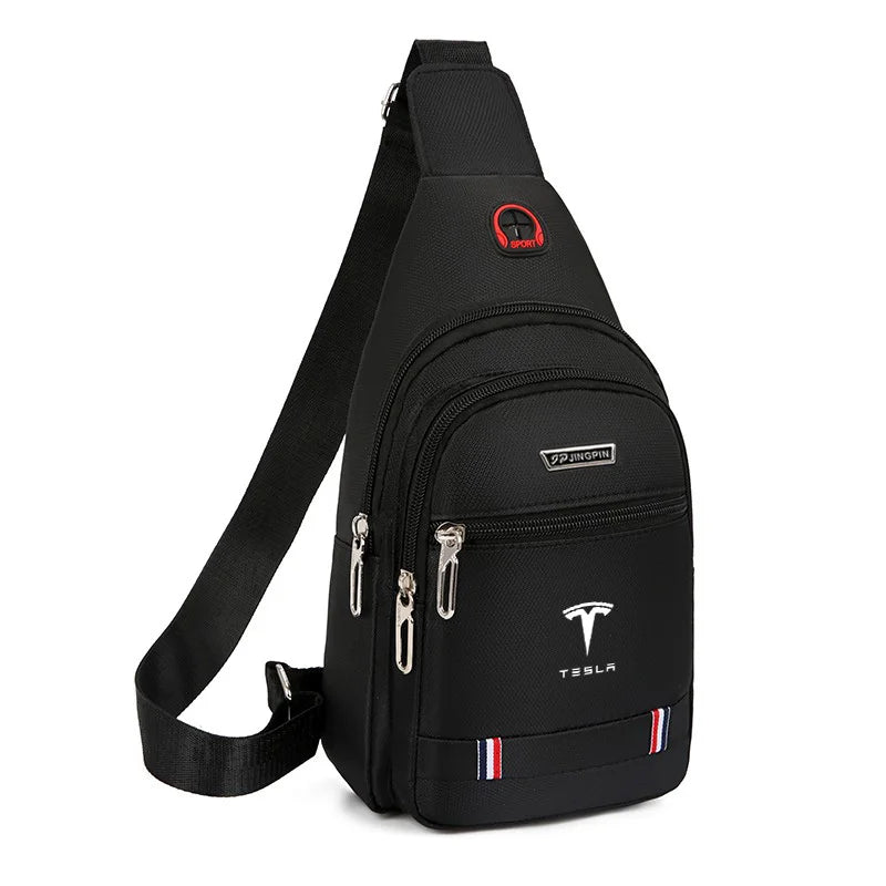 New Car Logo Men's Shoulder Wallet Multi-Use Card Case Coin Purse Travel Bag For Tesla Model 3 Model X model Y Auto Accessories