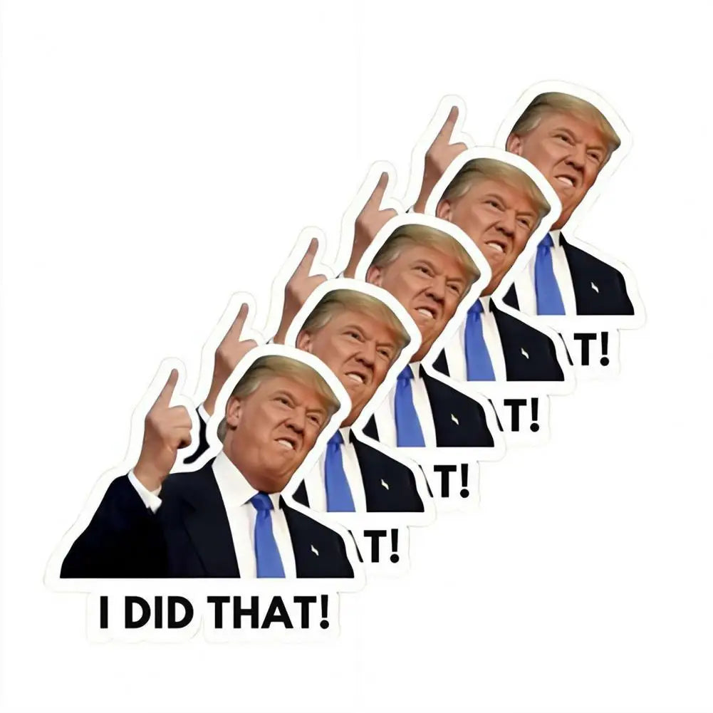 100Pcs 5cm Trump I Did That Stickers Decorative Cars Windows Trucks Bumpers Self-Adhesive Decals For Phone Laptop Car Toy Decor