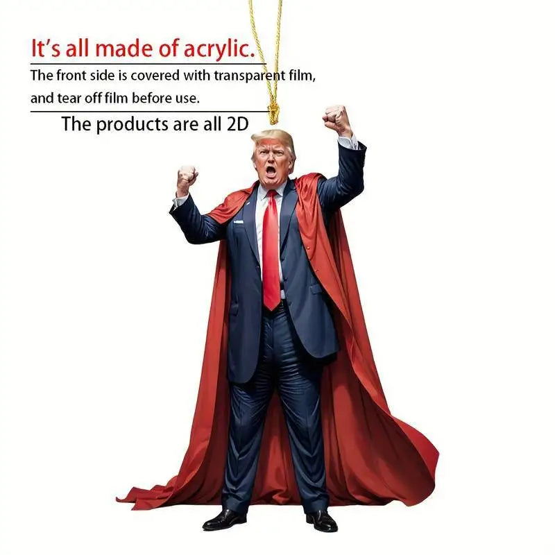 Donald Trump Cute Keyring United States Presidential Pendant Keychain Acrylic Key Presidential Election Decoration