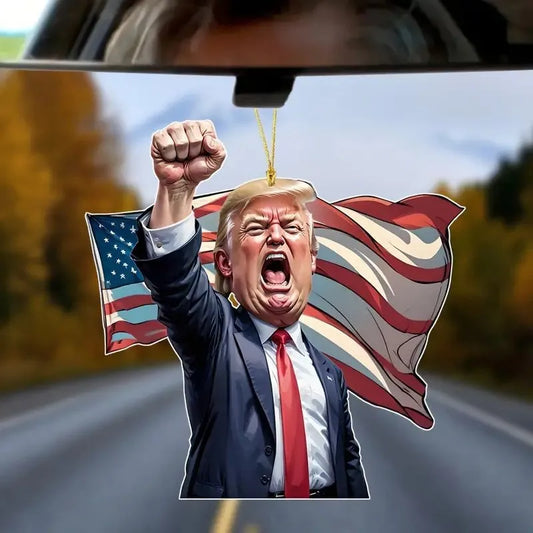 Donald Trump Cute Keyring United States Presidential Pendant Keychain Acrylic Key Presidential Election Decoration