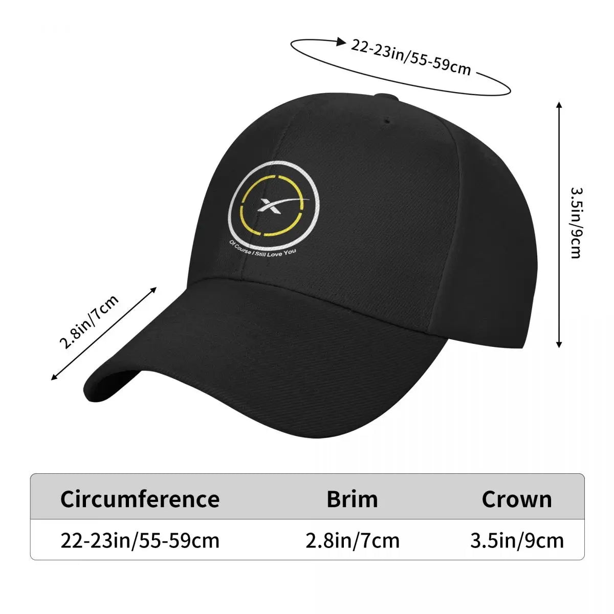 Spacex Of Course I Still Love Sun Cap Hats For Men Women's Baseball Cap Baseball Cap Peaked Cap Men's Hat