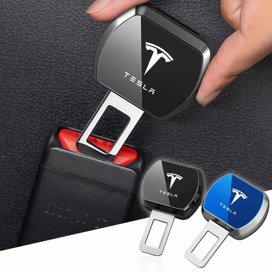 1/2PCS Car Seat Belt Extension Plug Auto Safety Seat Lock Clip Buckle For Tesla Model 3 Model S X Y Roadster SpaceX Accessories
