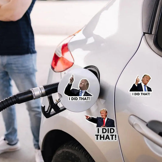 100Pcs 5cm Trump I Did That Stickers Decorative Cars Windows Trucks Bumpers Self-Adhesive Decals For Phone Laptop Car Toy Decor