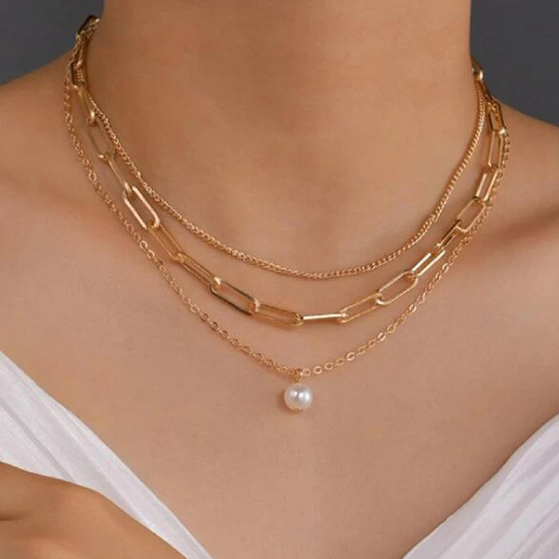 Vintage Double Round Charm Layered Necklace Women's Jewelry Layered Accessories for Girls Gifts Bohemian Fashion Pendant 2023