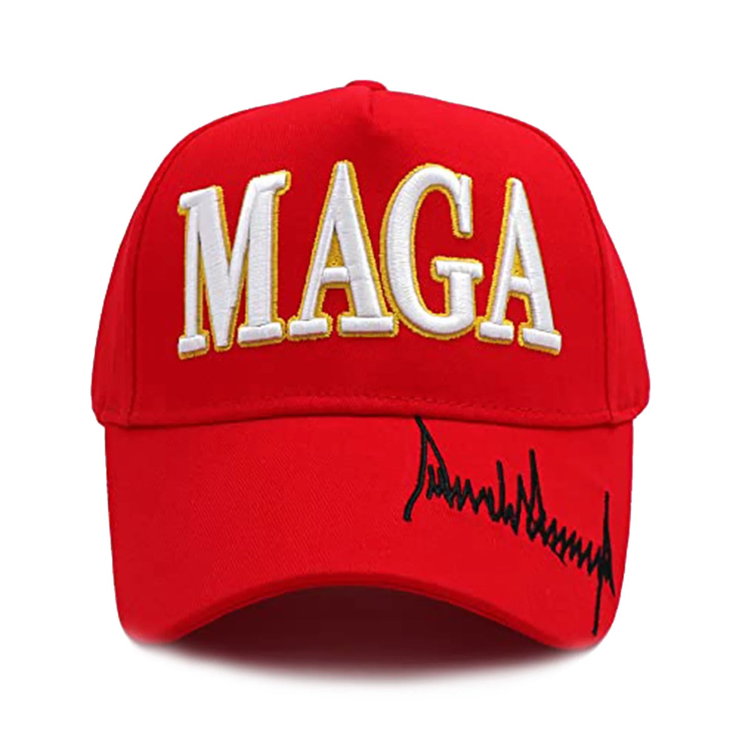Maga Baseball Cap For Men And Women Red Embroidered Comfortable Peaked Cap Outdoor Camping Sports Cycling Travel Decoration Hat