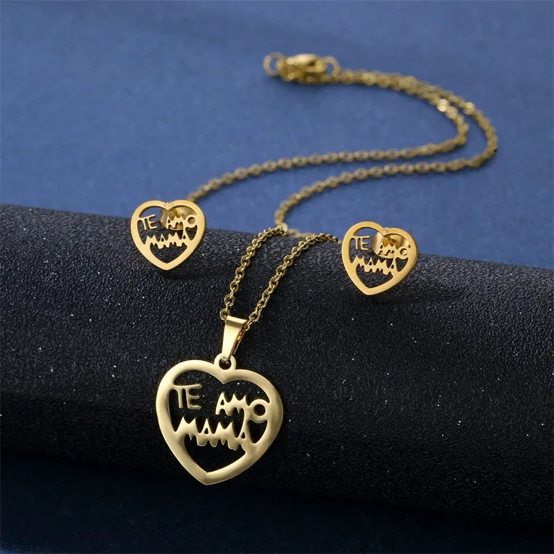 Mama Letter Pendant Necklace For Women Mom Mother's Day Clavicle Chain Choker Stainless Steel Jewelry Minimal Gift