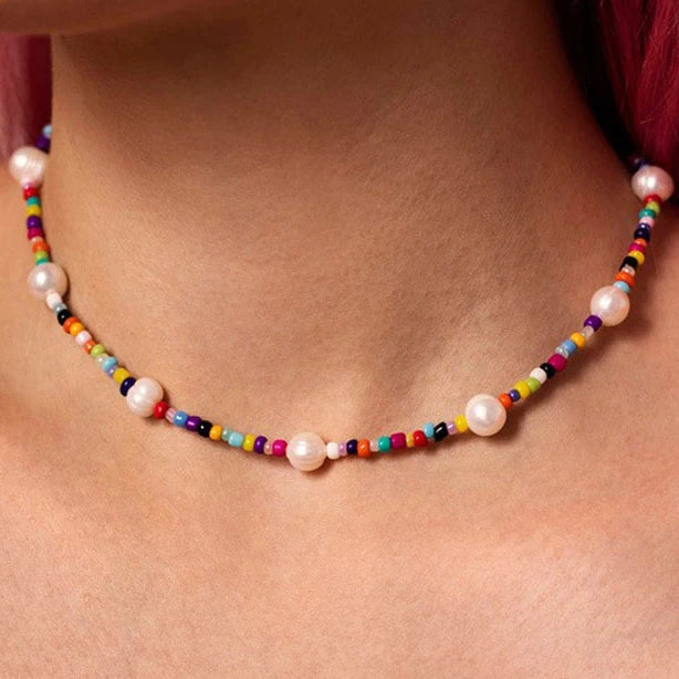 Bohemian Multilayer Handmade Beads Chain Fashion Necklaces Tassels Colorful Crystal Pendant Jewelry For Women Accessories X0180