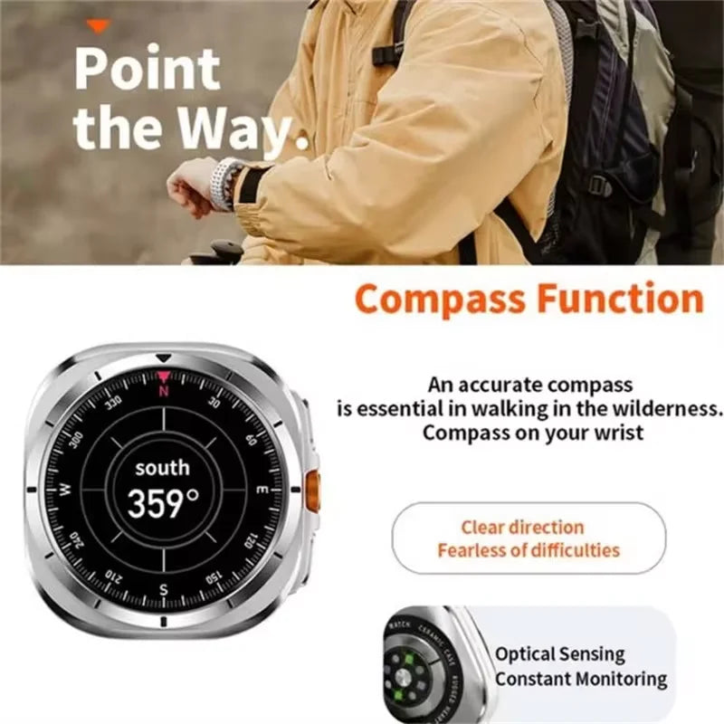 New For Samsung Galaxy Watch 7 Ultra Smart Watch Men women Custom Dial HD AMOLED Voice Call NFC GPS Sport Fitness Watches 2024