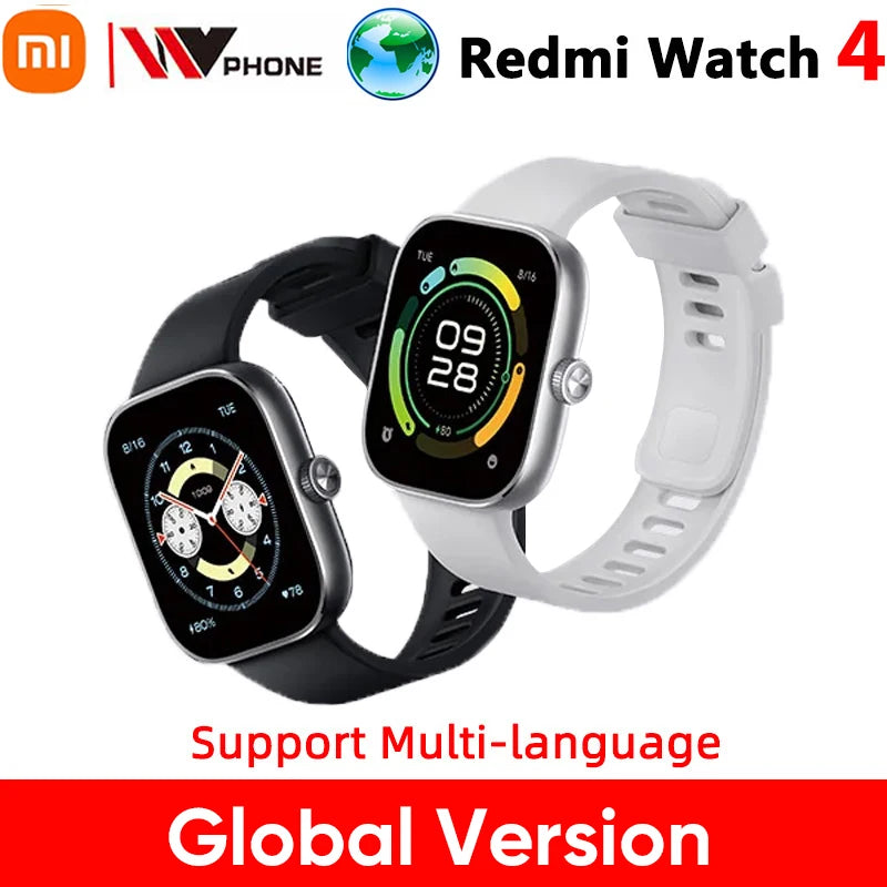Global Version Xiaomi Redmi Watch 4 Smart Watch Ultra Large 1.97'' AMOLED Display 20 Days Battery Life Bluetooth Phone Call