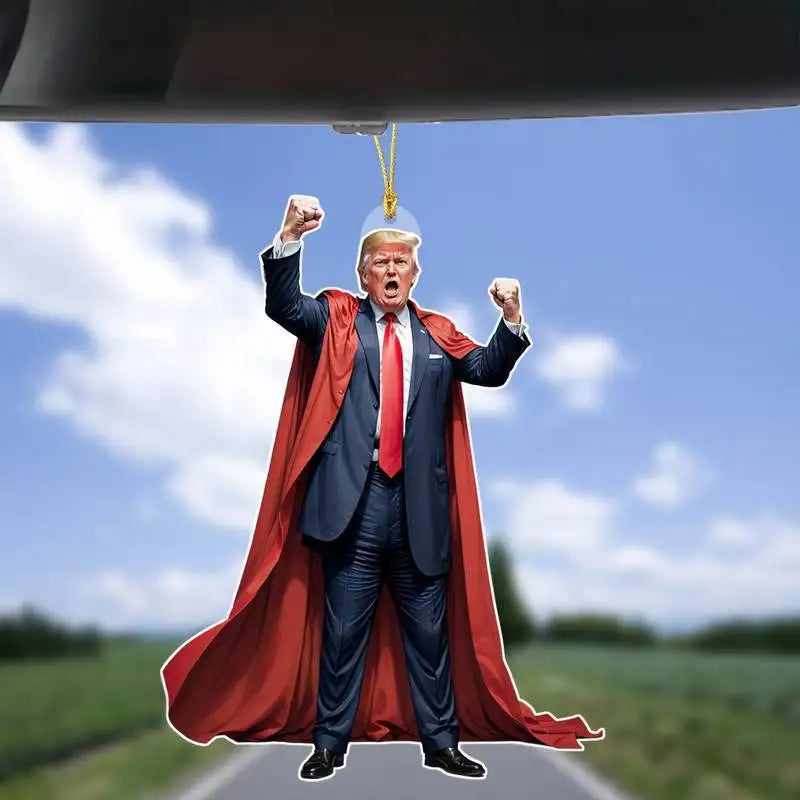 Donald Trump Cute Keyring United States Presidential Pendant Keychain Acrylic Key Presidential Election Decoration