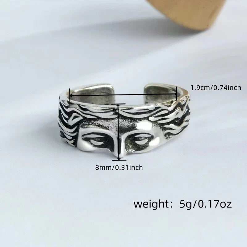 European and American popular Venus half face ring for both men and women, cool and fashionable style, adjustable opening, creat
