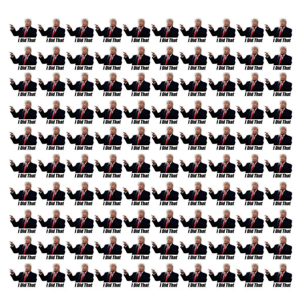 100 Pcs Trump I Did That Stickers Funny Gas Pump Stickers Decal for Cars Windows Trucks Bumpers Laptops Sticker