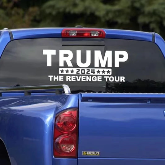 Trump 2024 USA American President Car Stickers Pickup Truck Rear Window Windshield Decor Decal Vinyl Decoration Auto Accessories