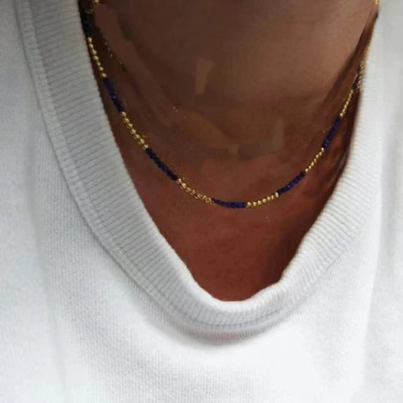 Bohemian Multilayer Handmade Beads Chain Fashion Necklaces Oil Heart Cross Pendant Jewelry For Women Accessories X0189