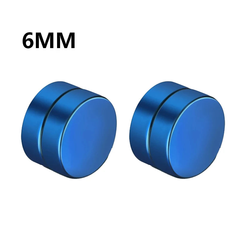 1Pair Fashion Magnetic Clip Ear Stud Non Piercing Earrings Fake Earrings Gift for Men Women Jewelry
