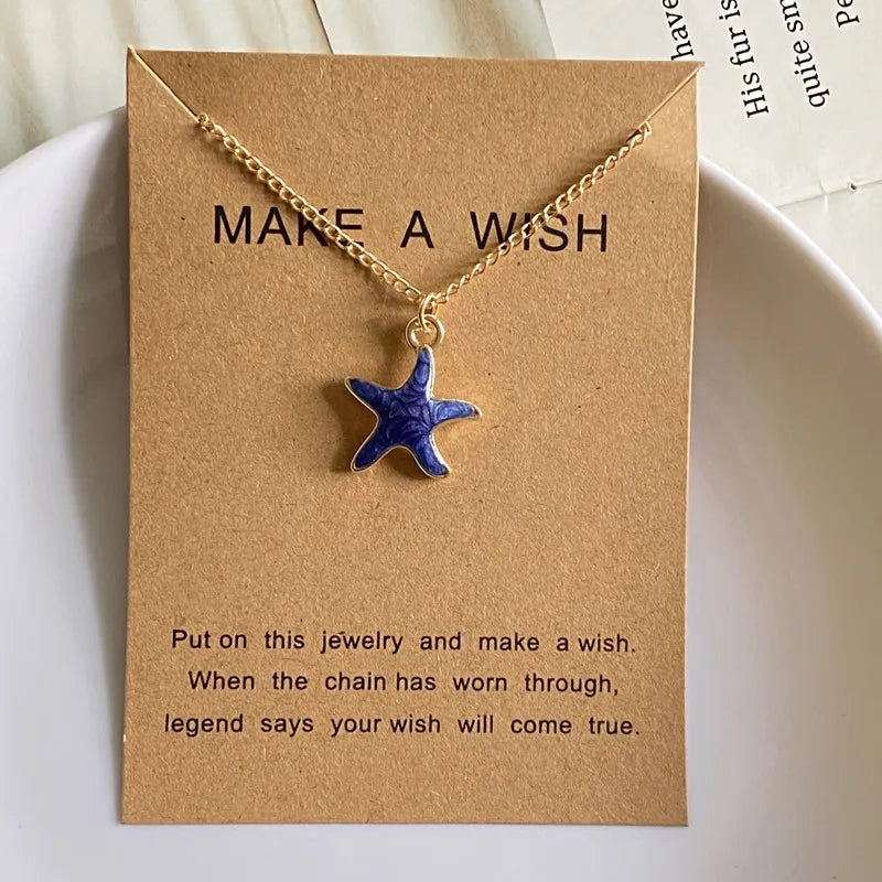 Starfish Necklace for Summer Holiday Gift Cute Lovely New Fashion Choker Necklace Wholesale Jewelry