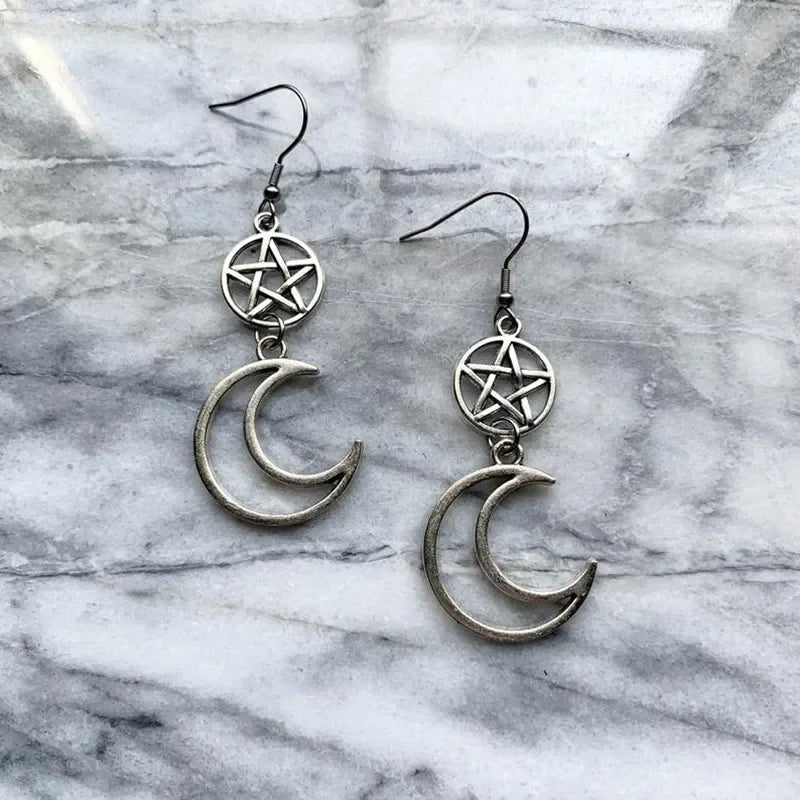 New Silver Color Star Necklaces Chain Pair of Celestial Best Friends Celestial Gift for Friend Long Necklaces Pendants Men Women