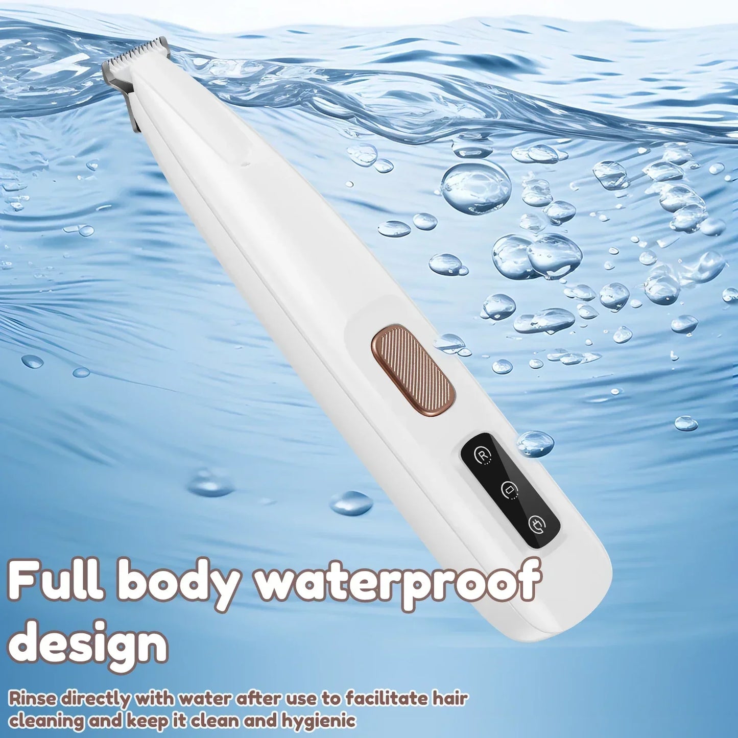 Dog Paw Trimmer with LED Light Fully Waterproof Pet Hair with LED Display Dog Clippers for Grooming 18mm Widen Blade pet items