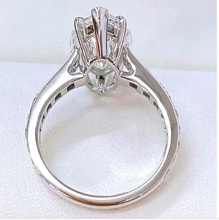 4.84CTS E Color VS2 Marquise Brilliant Cut Lab Grown Diamond Ring PT950 Ring for Lady IGI