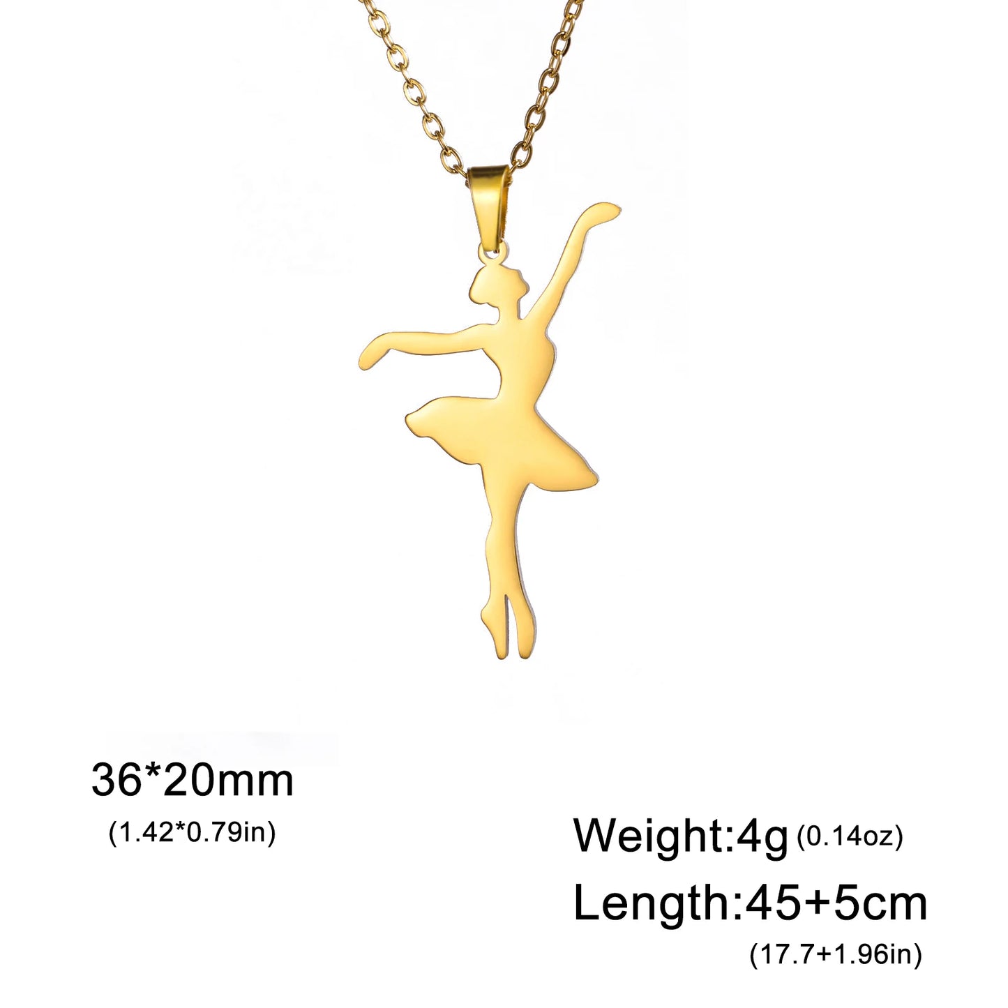 Rhythmic Gymnastics Necklace Women Trend 2025 Gymnast Stainless Steel Jewelry BFF Dancer Girl Sport Accessories Mother Day