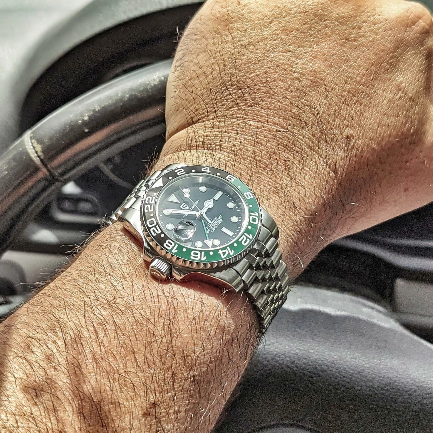 2022 PAGANI DESIGN New Business Left Crown Men Mechanical Wristwatches 100M Waterproof Sapphire Glass PD-1662 GMT Watch for Men