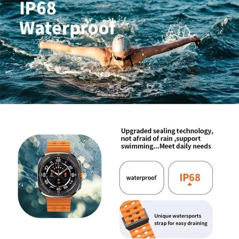 New For Samsung Galaxy Watch 7 Ultra Smart Watch Men women Custom Dial HD AMOLED Voice Call NFC GPS Sport Fitness Watches 2024