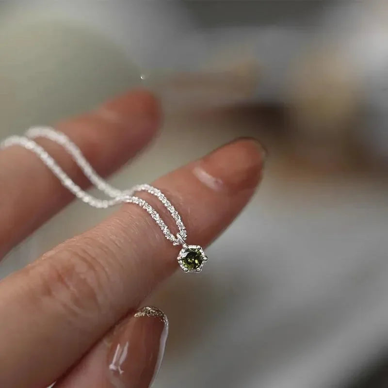 Popular Silver Colour Sparkling Clavicle Chain Choker Necklace Collar For Women Fine Jewelry Wedding Party Birthday Gifts 2023
